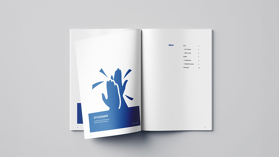 Ansicht einer Doppel-Innenseite des Styleguides von Cool Weekend