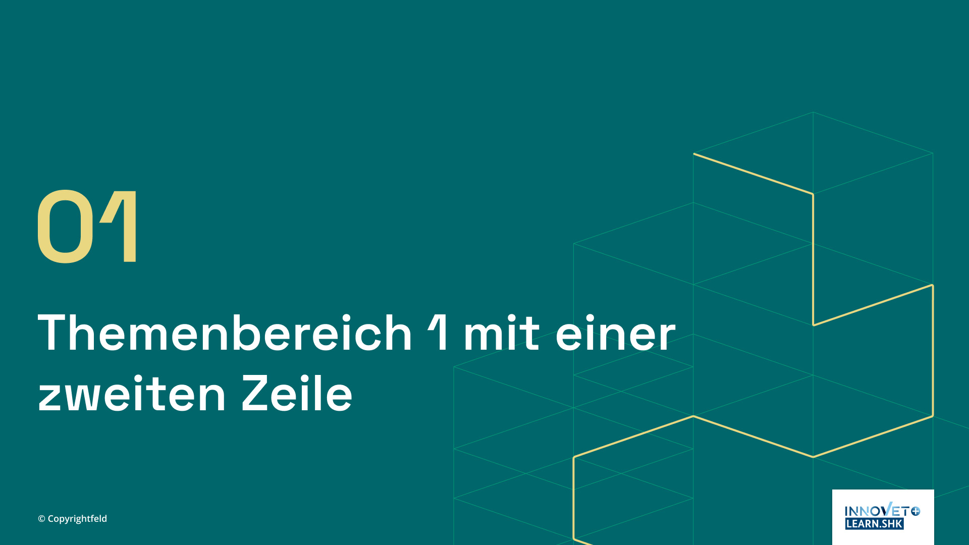 Darstellung der Textfolie der Präsentationsfolien des Projekts learn.SHK.